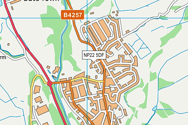 NP22 5DF map - OS VectorMap District (Ordnance Survey)