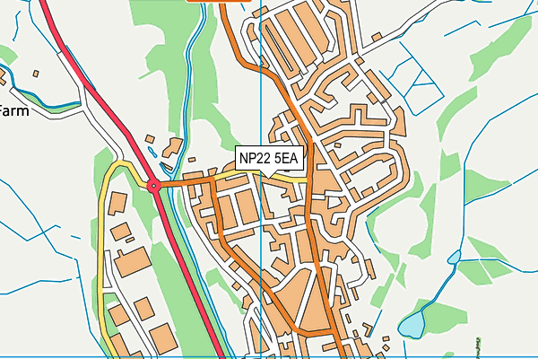 NP22 5EA map - OS VectorMap District (Ordnance Survey)