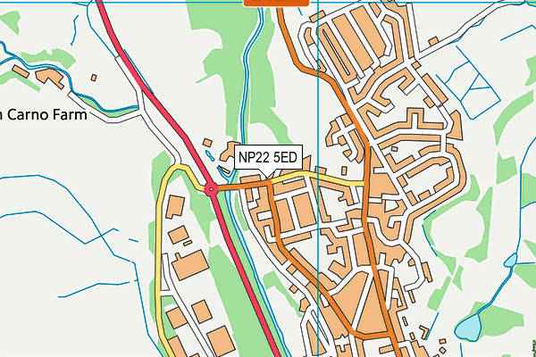 NP22 5ED map - OS VectorMap District (Ordnance Survey)