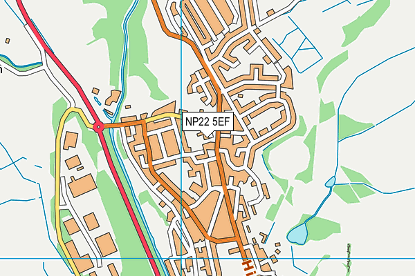 NP22 5EF map - OS VectorMap District (Ordnance Survey)