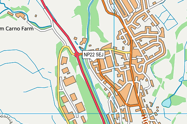 NP22 5EJ map - OS VectorMap District (Ordnance Survey)