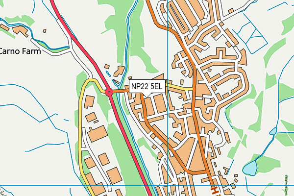 NP22 5EL map - OS VectorMap District (Ordnance Survey)