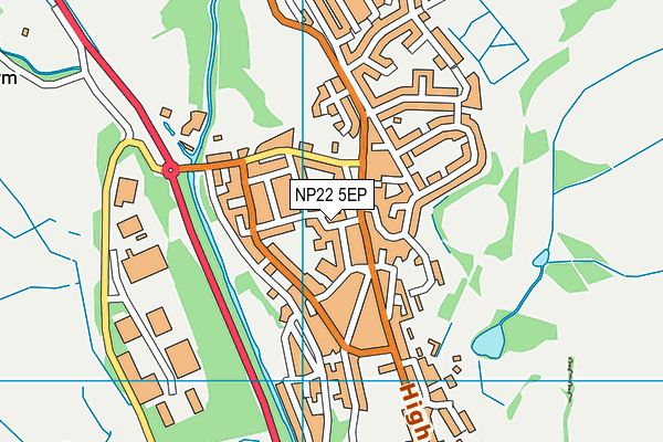Upper Rhymney Primary School map (NP22 5EP) - OS VectorMap District (Ordnance Survey)