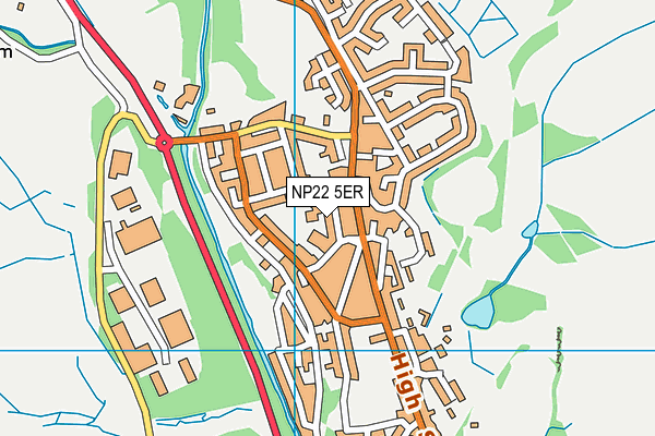 NP22 5ER map - OS VectorMap District (Ordnance Survey)