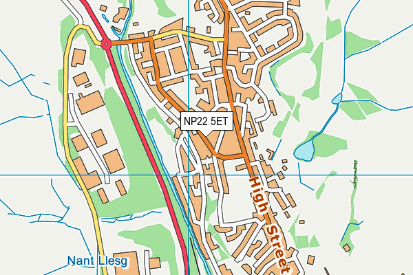 NP22 5ET map - OS VectorMap District (Ordnance Survey)