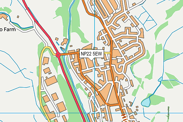 NP22 5EW map - OS VectorMap District (Ordnance Survey)