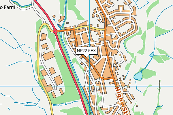 NP22 5EX map - OS VectorMap District (Ordnance Survey)