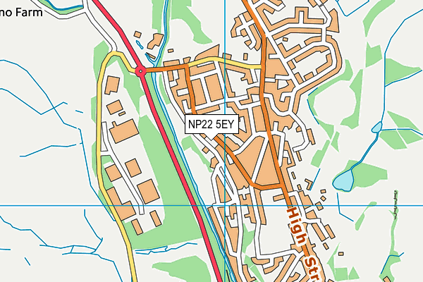 NP22 5EY map - OS VectorMap District (Ordnance Survey)