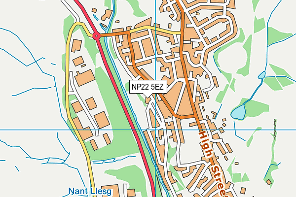 NP22 5EZ map - OS VectorMap District (Ordnance Survey)