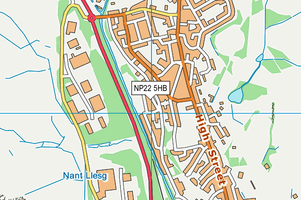 NP22 5HB map - OS VectorMap District (Ordnance Survey)