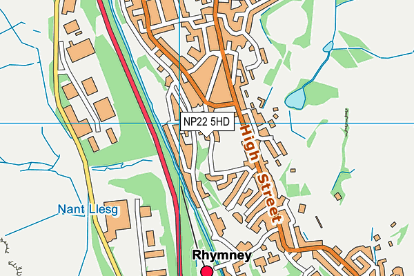 NP22 5HD map - OS VectorMap District (Ordnance Survey)