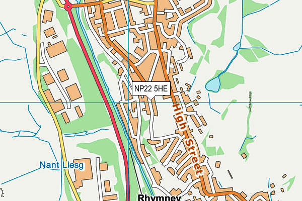 NP22 5HE map - OS VectorMap District (Ordnance Survey)