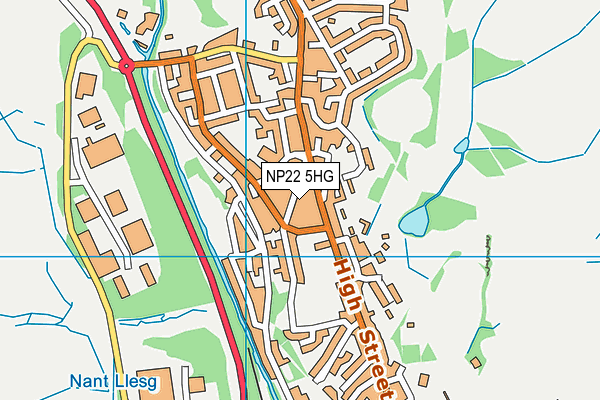NP22 5HG map - OS VectorMap District (Ordnance Survey)