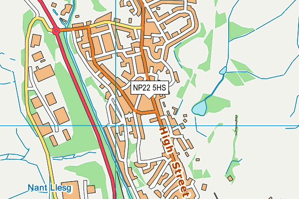 NP22 5HS map - OS VectorMap District (Ordnance Survey)