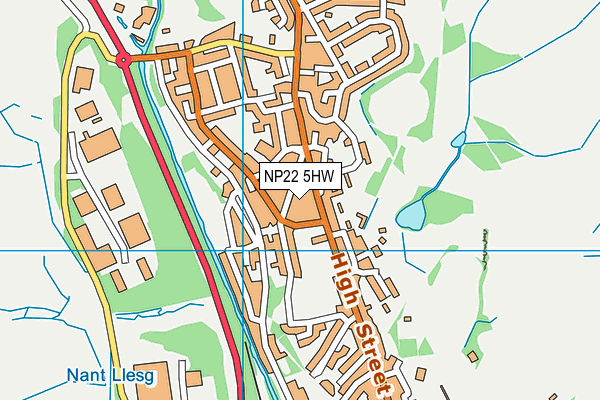 NP22 5HW map - OS VectorMap District (Ordnance Survey)