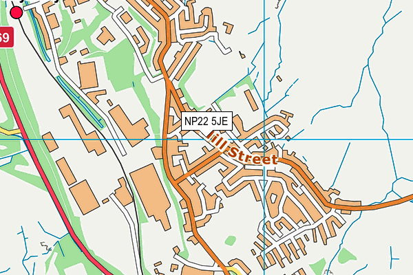 NP22 5JE map - OS VectorMap District (Ordnance Survey)