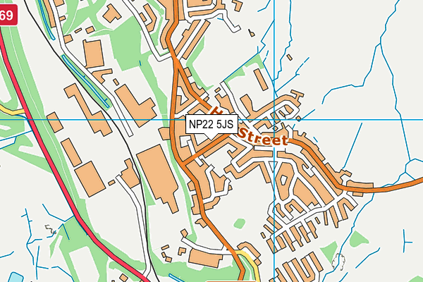 NP22 5JS map - OS VectorMap District (Ordnance Survey)