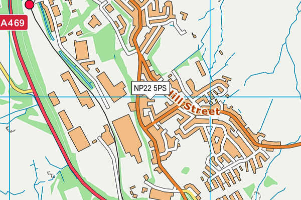 NP22 5PS map - OS VectorMap District (Ordnance Survey)