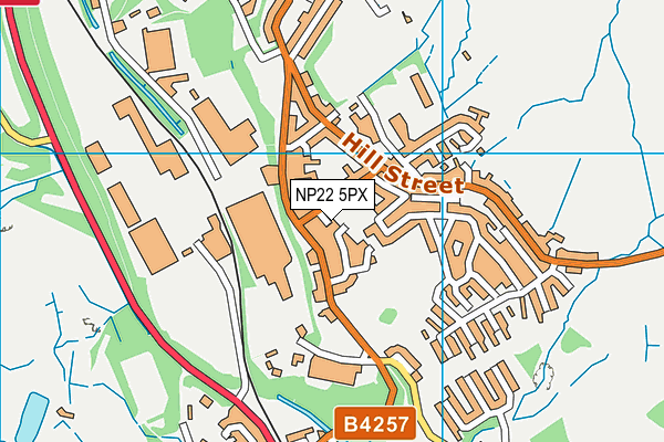 NP22 5PX map - OS VectorMap District (Ordnance Survey)