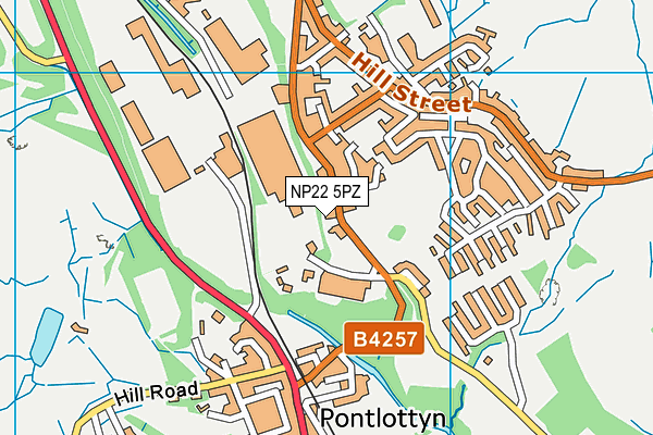 NP22 5PZ map - OS VectorMap District (Ordnance Survey)