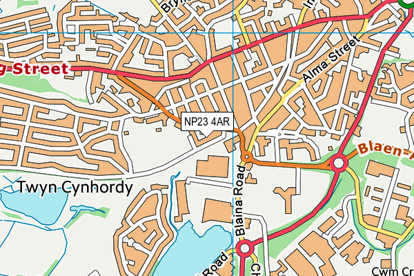 NP23 4AR map - OS VectorMap District (Ordnance Survey)