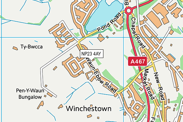 NP23 4AY map - OS VectorMap District (Ordnance Survey)
