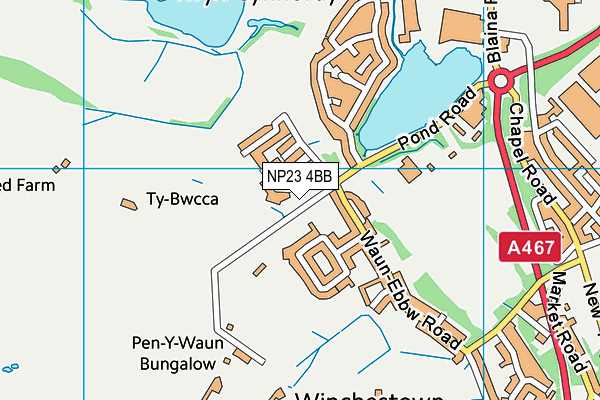 NP23 4BB map - OS VectorMap District (Ordnance Survey)