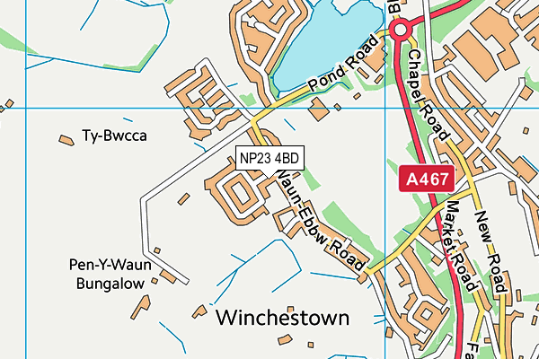 NP23 4BD map - OS VectorMap District (Ordnance Survey)