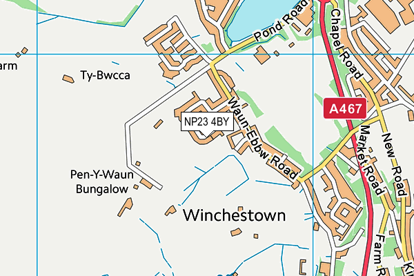 NP23 4BY map - OS VectorMap District (Ordnance Survey)