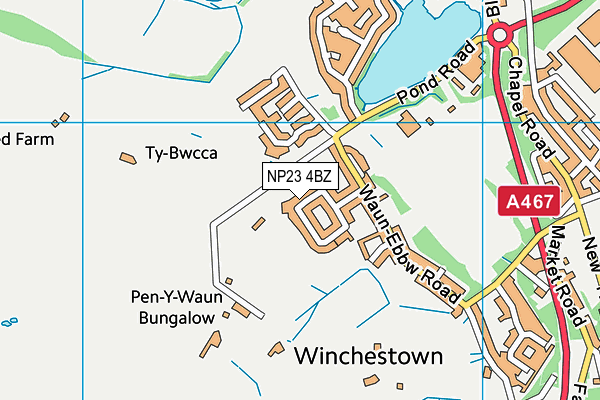 NP23 4BZ map - OS VectorMap District (Ordnance Survey)