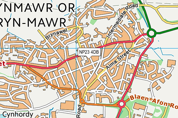 NP23 4DB map - OS VectorMap District (Ordnance Survey)