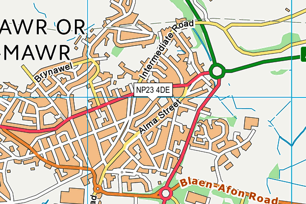 NP23 4DE map - OS VectorMap District (Ordnance Survey)