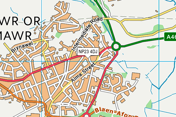 NP23 4DJ map - OS VectorMap District (Ordnance Survey)