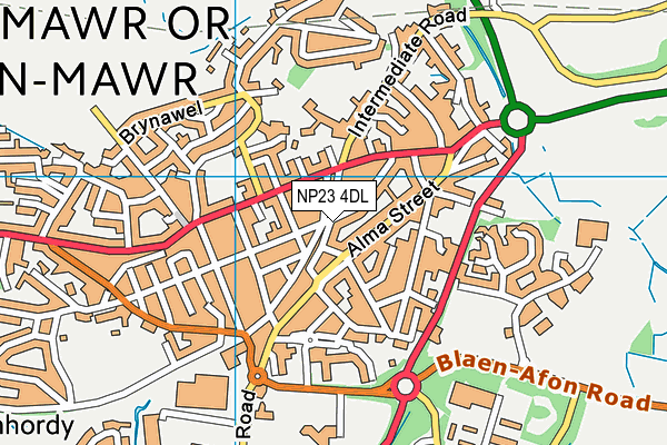NP23 4DL map - OS VectorMap District (Ordnance Survey)