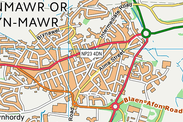 NP23 4DN map - OS VectorMap District (Ordnance Survey)
