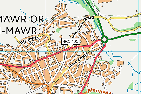 NP23 4DQ map - OS VectorMap District (Ordnance Survey)
