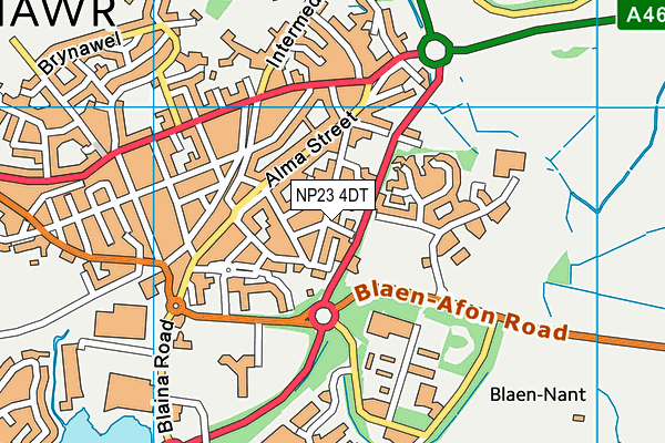 NP23 4DT map - OS VectorMap District (Ordnance Survey)