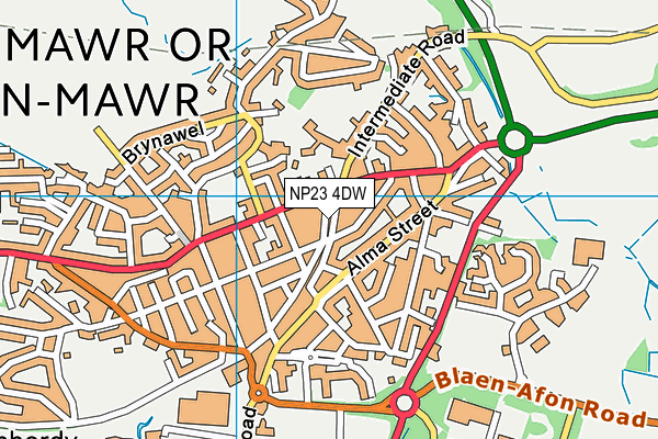 NP23 4DW map - OS VectorMap District (Ordnance Survey)
