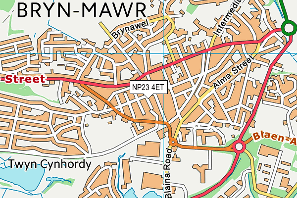 NP23 4ET map - OS VectorMap District (Ordnance Survey)