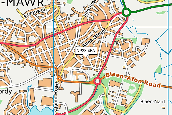 NP23 4FA map - OS VectorMap District (Ordnance Survey)