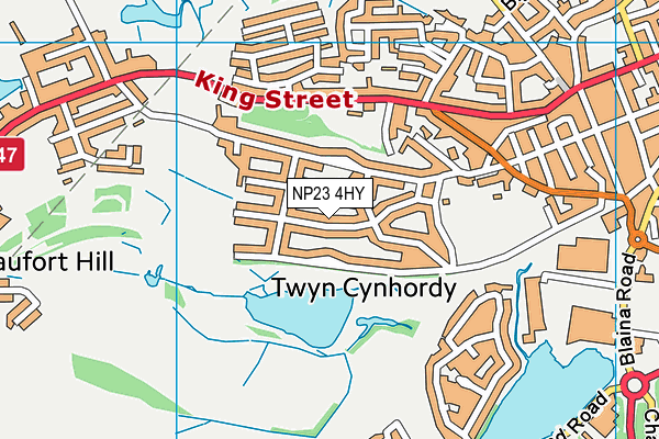 NP23 4HY map - OS VectorMap District (Ordnance Survey)