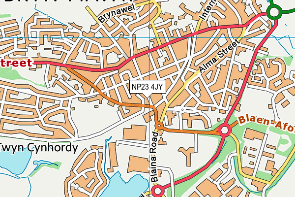 NP23 4JY map - OS VectorMap District (Ordnance Survey)