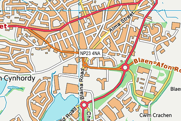 NP23 4NA map - OS VectorMap District (Ordnance Survey)