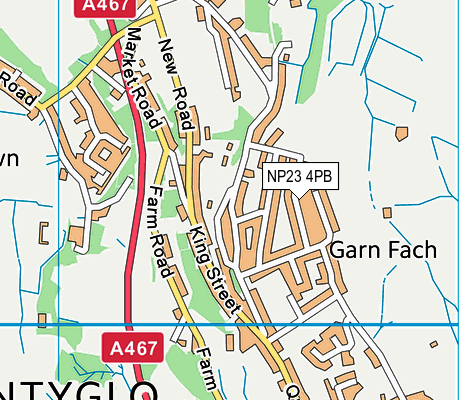 NP23 4PB map - OS VectorMap District (Ordnance Survey)