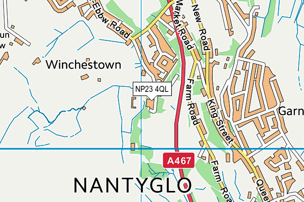 NP23 4QL map - OS VectorMap District (Ordnance Survey)