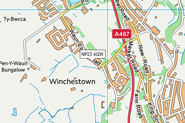 NP23 4QW map - OS VectorMap District (Ordnance Survey)