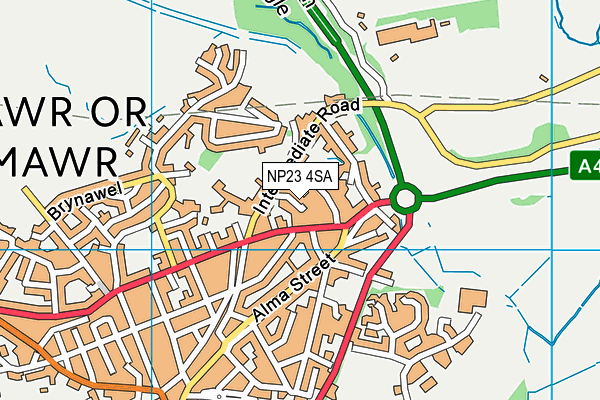 NP23 4SA map - OS VectorMap District (Ordnance Survey)