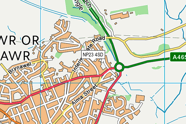 NP23 4SD map - OS VectorMap District (Ordnance Survey)