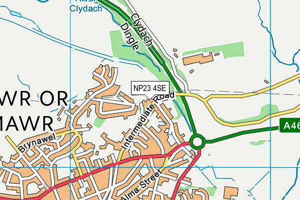 NP23 4SE map - OS VectorMap District (Ordnance Survey)