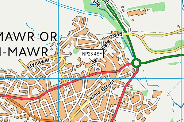 NP23 4SF map - OS VectorMap District (Ordnance Survey)